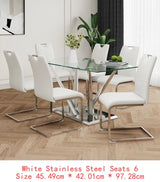Modern Glass Dining Table Set