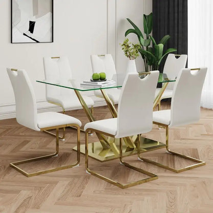 Modern Glass Dining Table Set