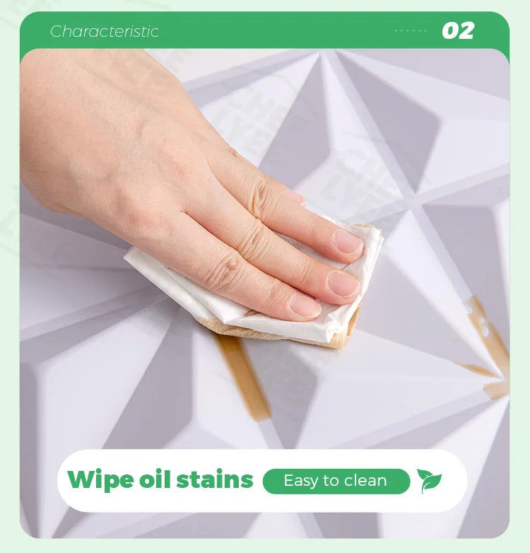 10 Pack Self Adhesive 3D Wall Panels