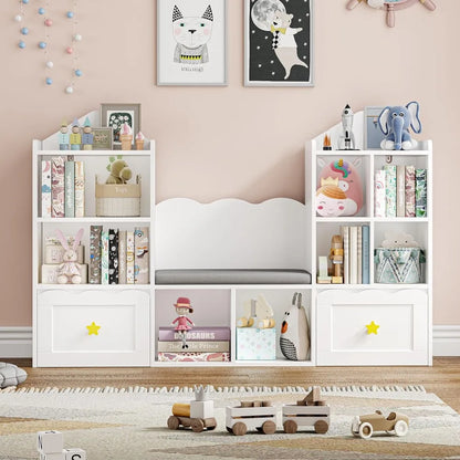 Kids Bookshelf with Reading Nook