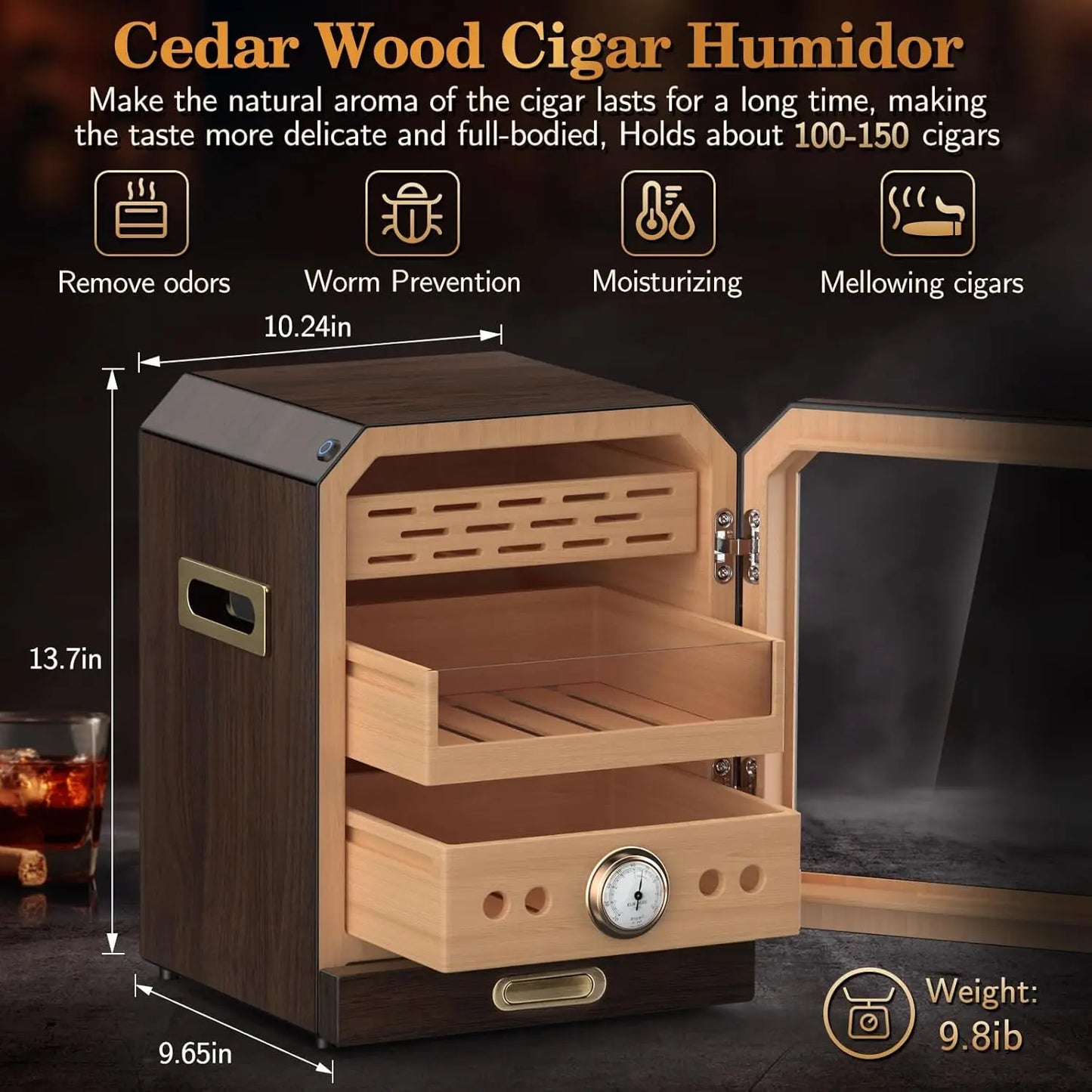 Cigar Humidor Large Capacity Storage