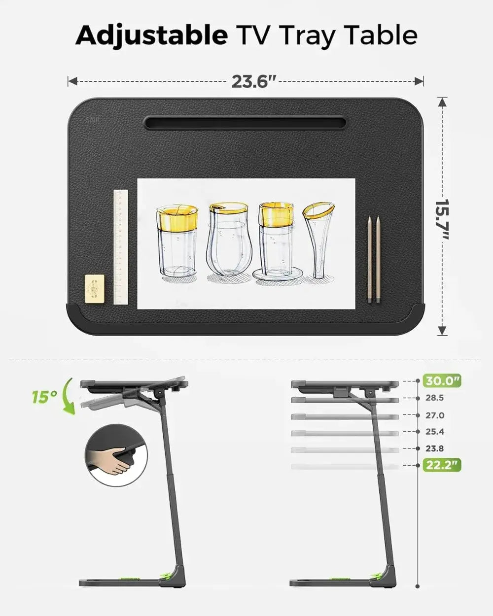 Foldable TV Tray Table for Living Room and Home Use