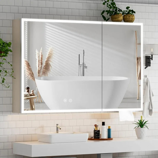 Assembled LED Lighted Medicine Cabinet