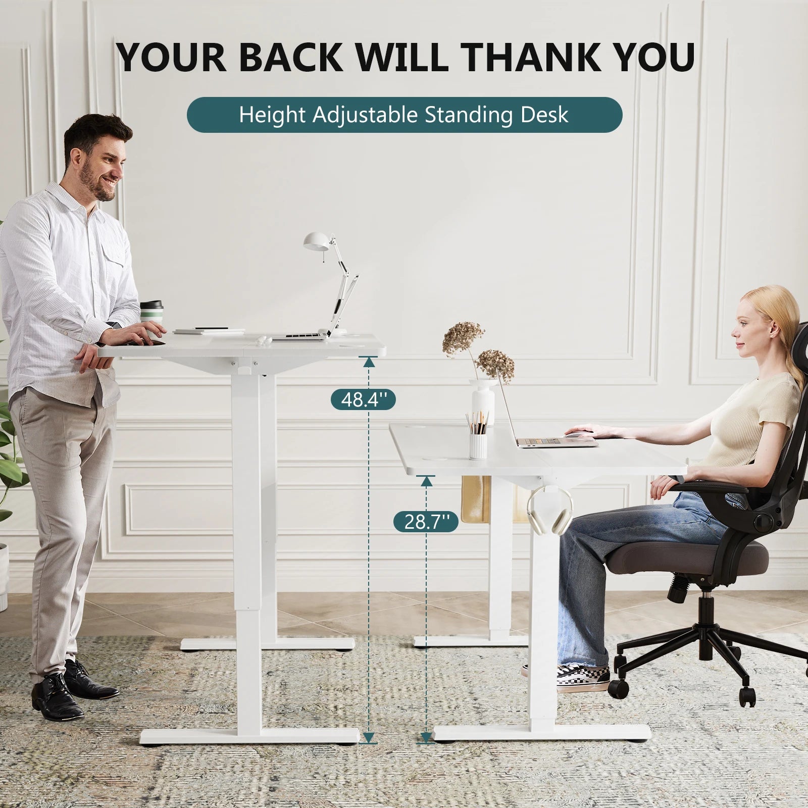 Electric Standing Desk Adjustable Desk for Home & Office