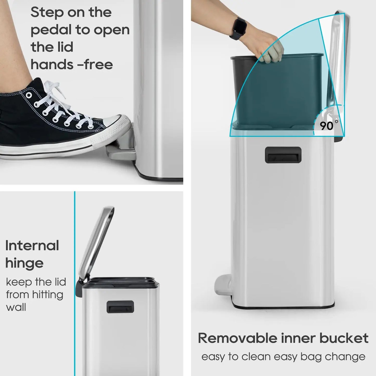 Stainless Steel Trash Can/Lid