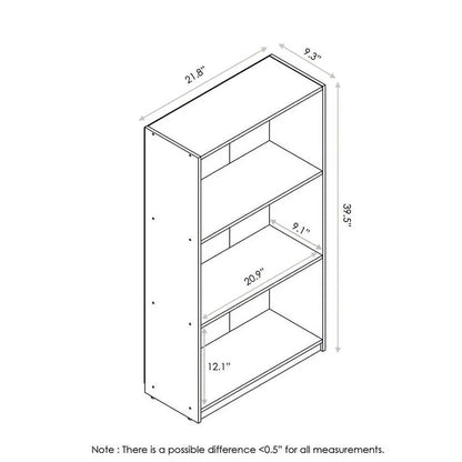 3-Tier Bookcase Storage Shelf