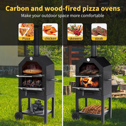 Outdoor Pizza Oven with Stone Delicious Homemade Pizza
