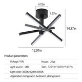Black LED Ceiling Light