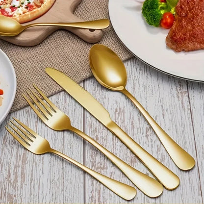 Luxury Golden Flatware - 30/60 Piece