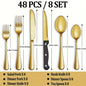Western Stainless Steel Tableware - 48 Pieces