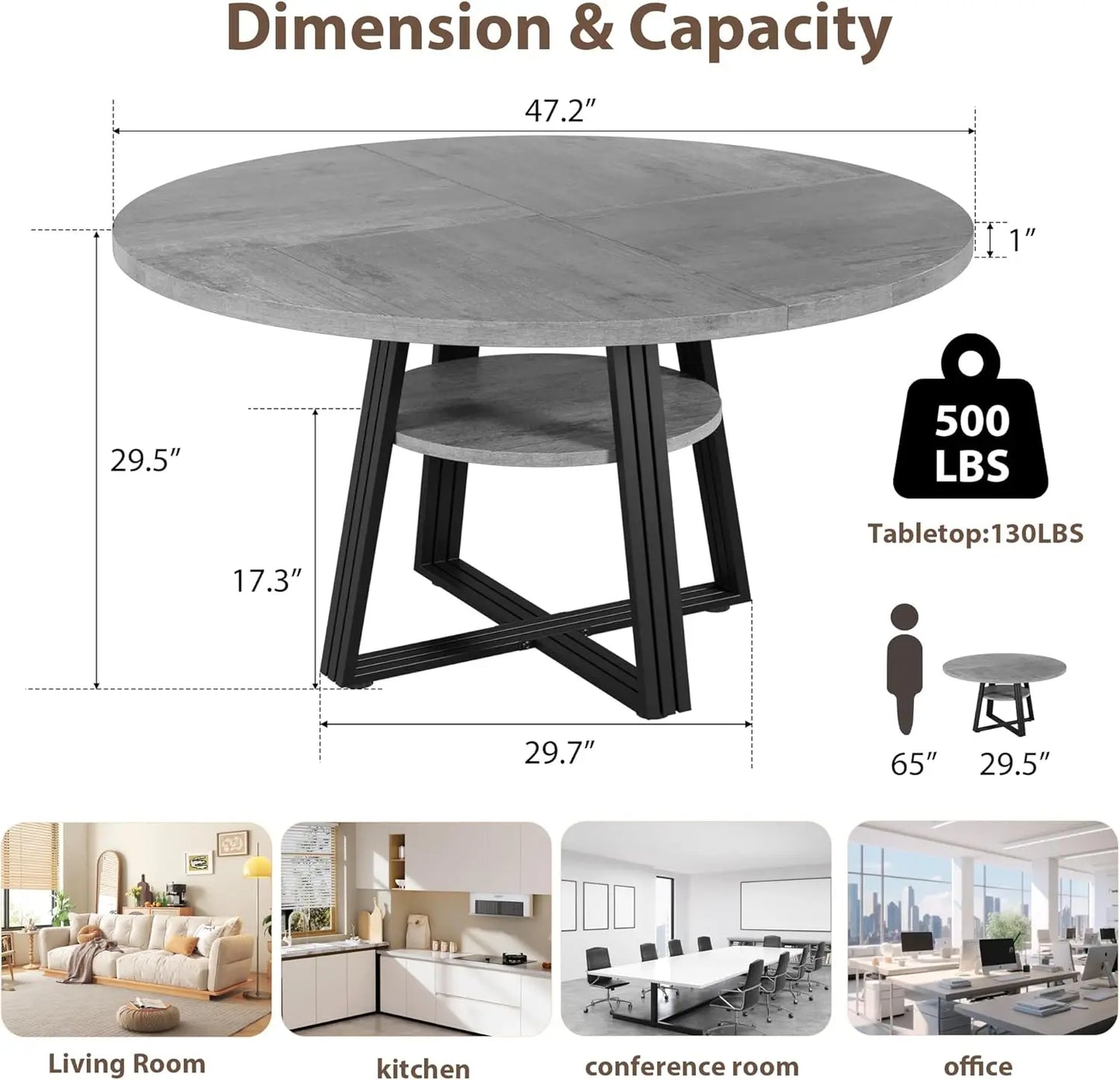 [TABLE ONLY] Dining Table for 4-6