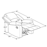 Recliner Faux Suede Chair