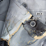 Shower Curtain Black Marble Pattern