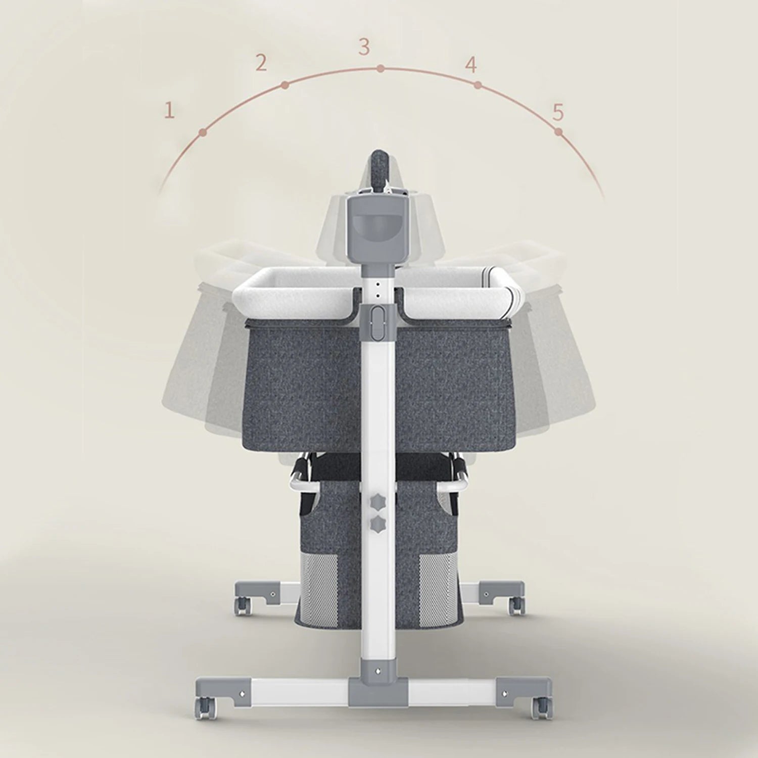 Rocking Baby Bassinet with Gentle Motion for Newborns