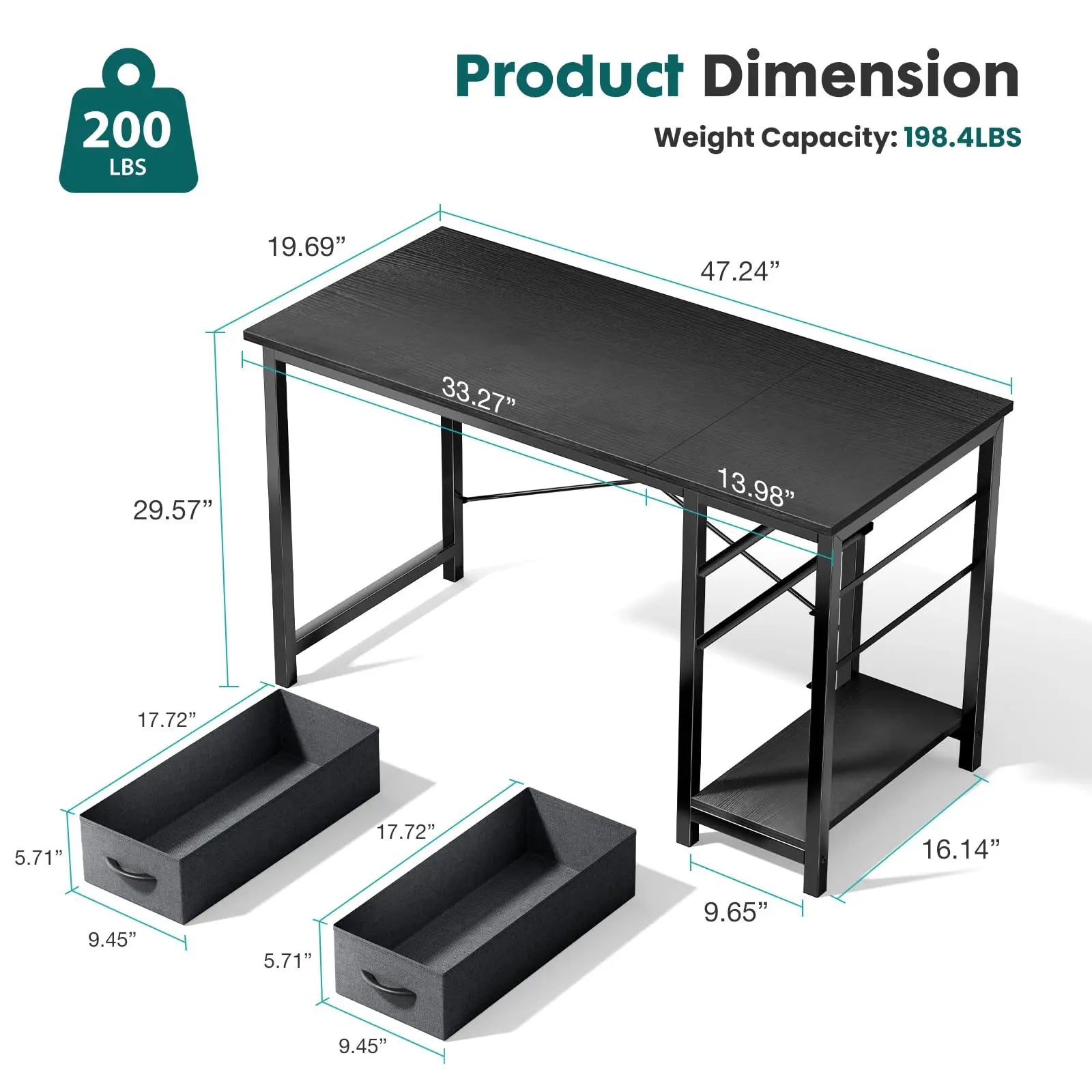 computer desk with drawers for use