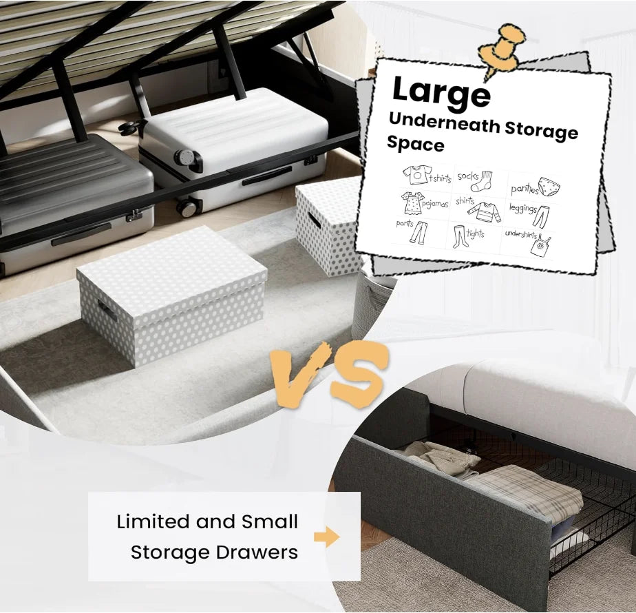 Luxury Kingsized Storage Bed with Drawers for Extra Space