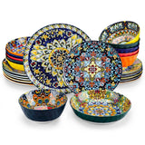 Malacasa Bohemia Dinnerware Vibrant Colors