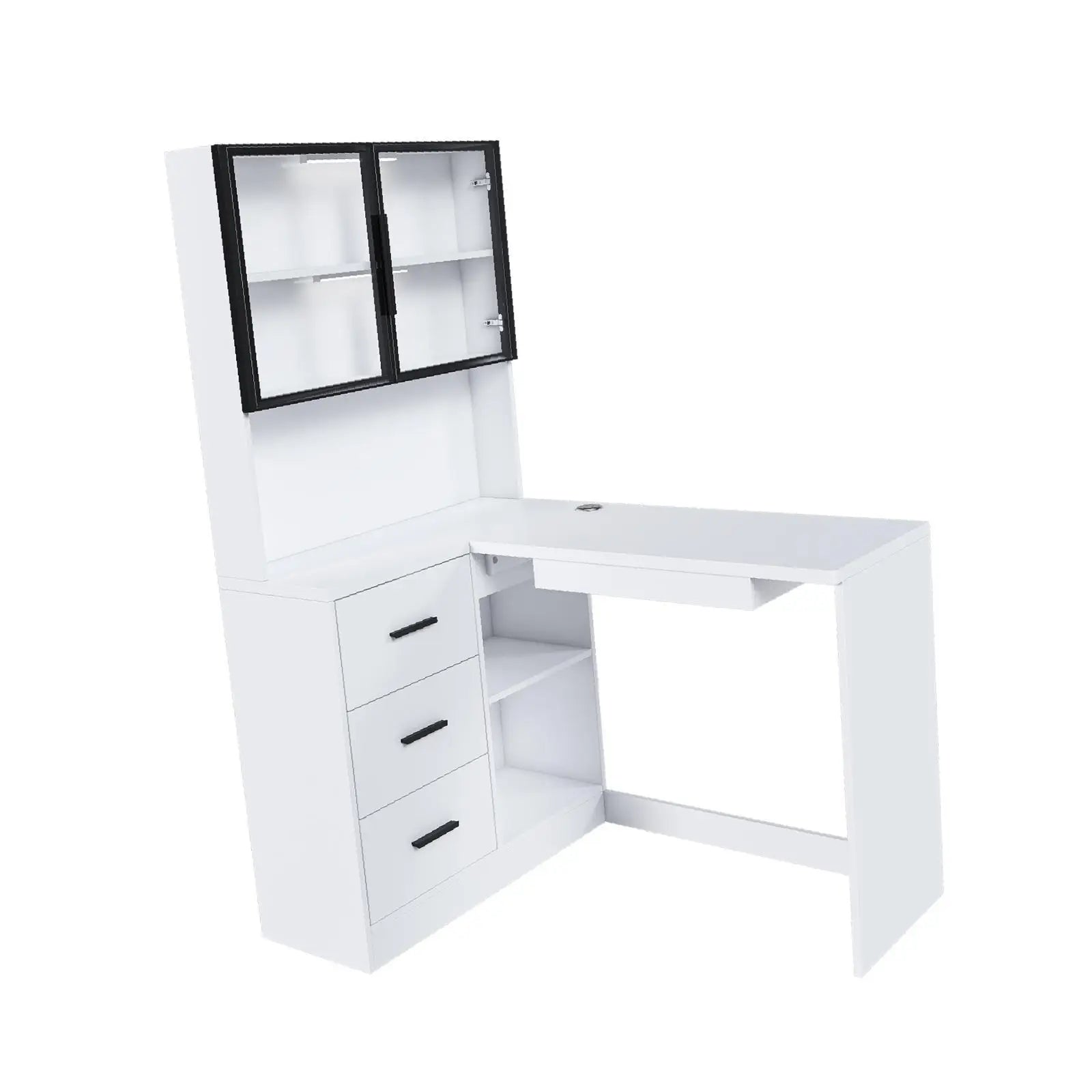 Computer Desk Glass Cabinets for home