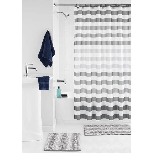 Ombre Stripe Shower Curtain Set
