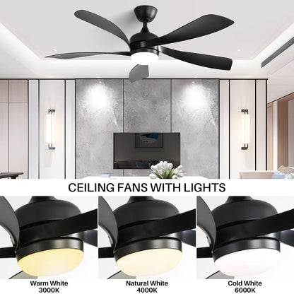 Ceiling Fan With LED DC 6-Speed