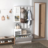 Clothes Shoe Cabinet with Mirror