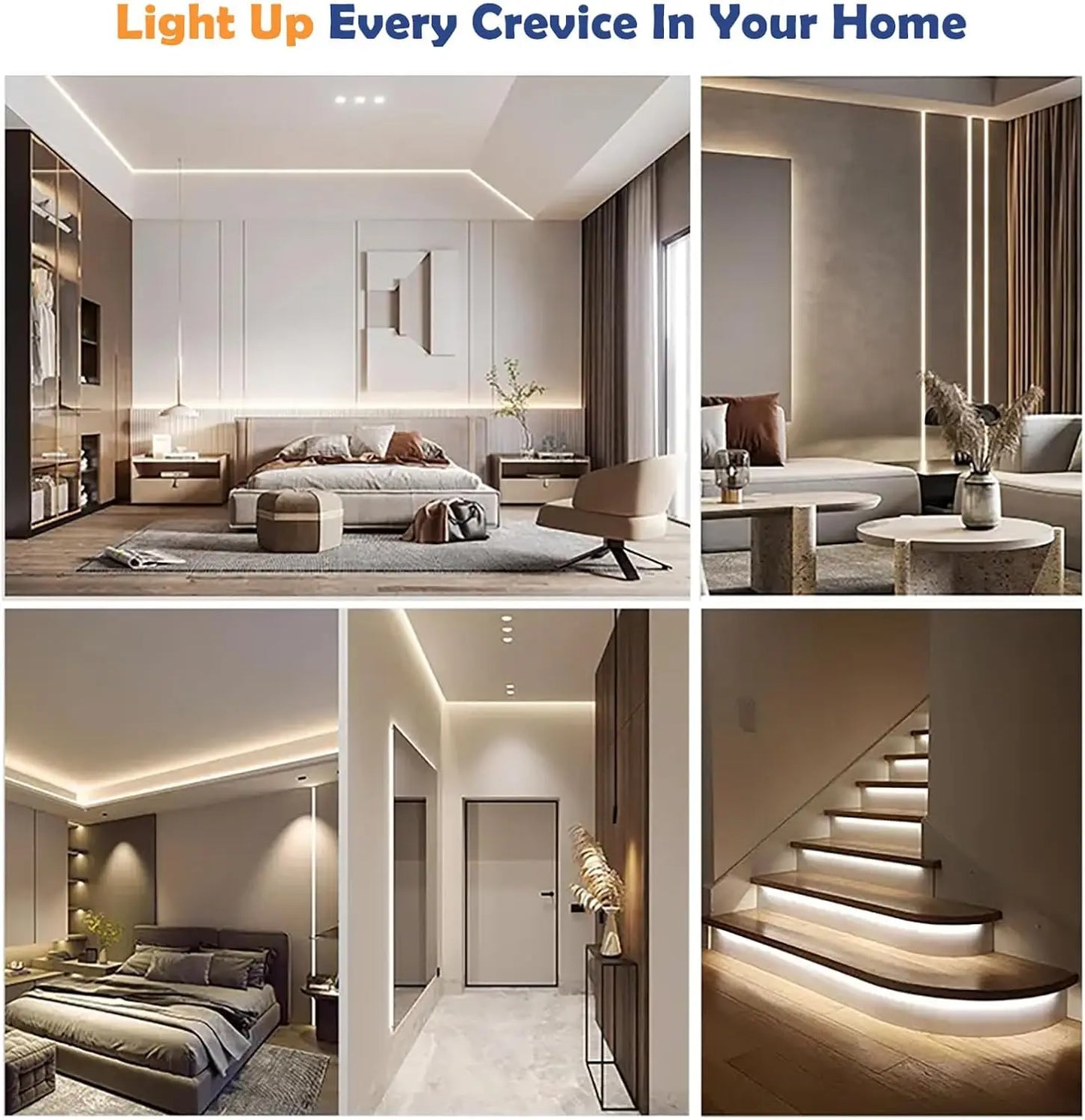 LED Strip Lighting for Home Kitchen and Ambient Decor