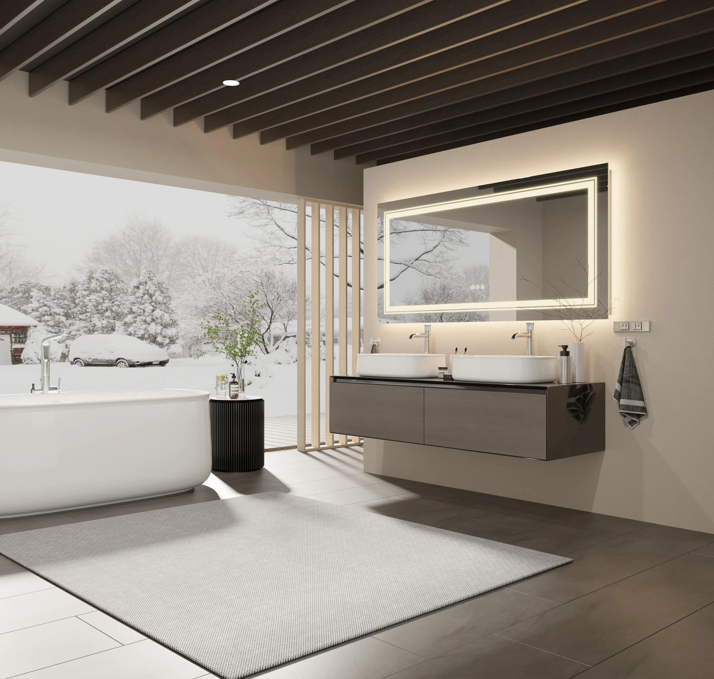 40 x 24 Inch LED Bathroom Mirror