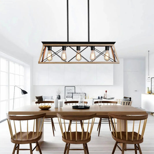 Farm House Chandelier Dining Room Rustic Kitchen