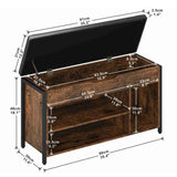 Adjustable Shelf Entryway Bench