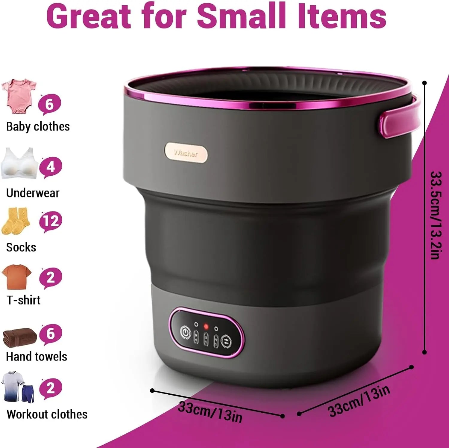 13L Portable Washing Machine/Underwear & Socks