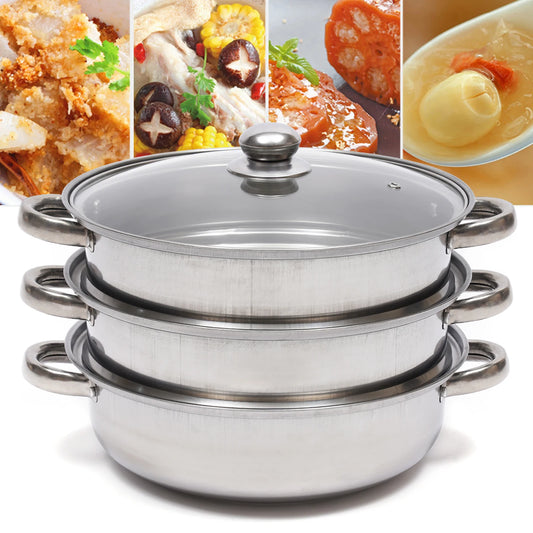 3-Tier Stainless Steel Steamer