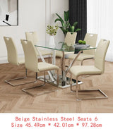 Modern Glass Dining Table Set