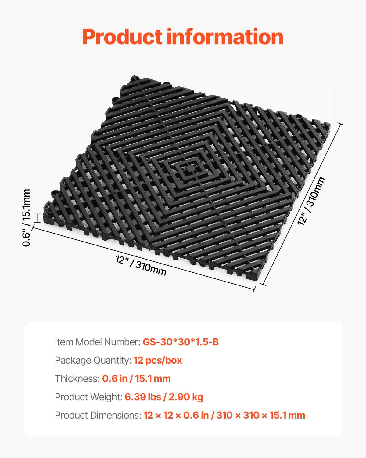 Interlocking Drainage Mat for home use