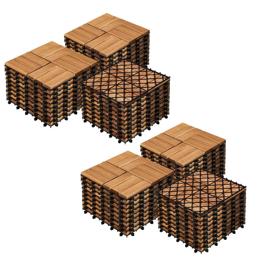 Hardwood Interlocking Deck Tiles
