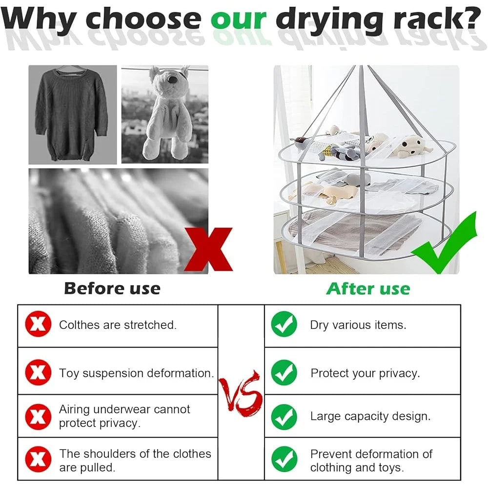 3Tier Folding Clothes Drying Rack