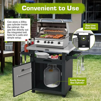 Grill Cart Stainless Steel