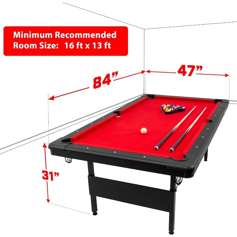 6, 7, or 8 ft Portable Billiards Table