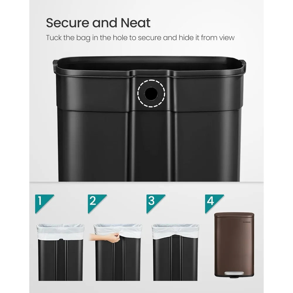 Stainless Steel Trash Can/13 Gallon