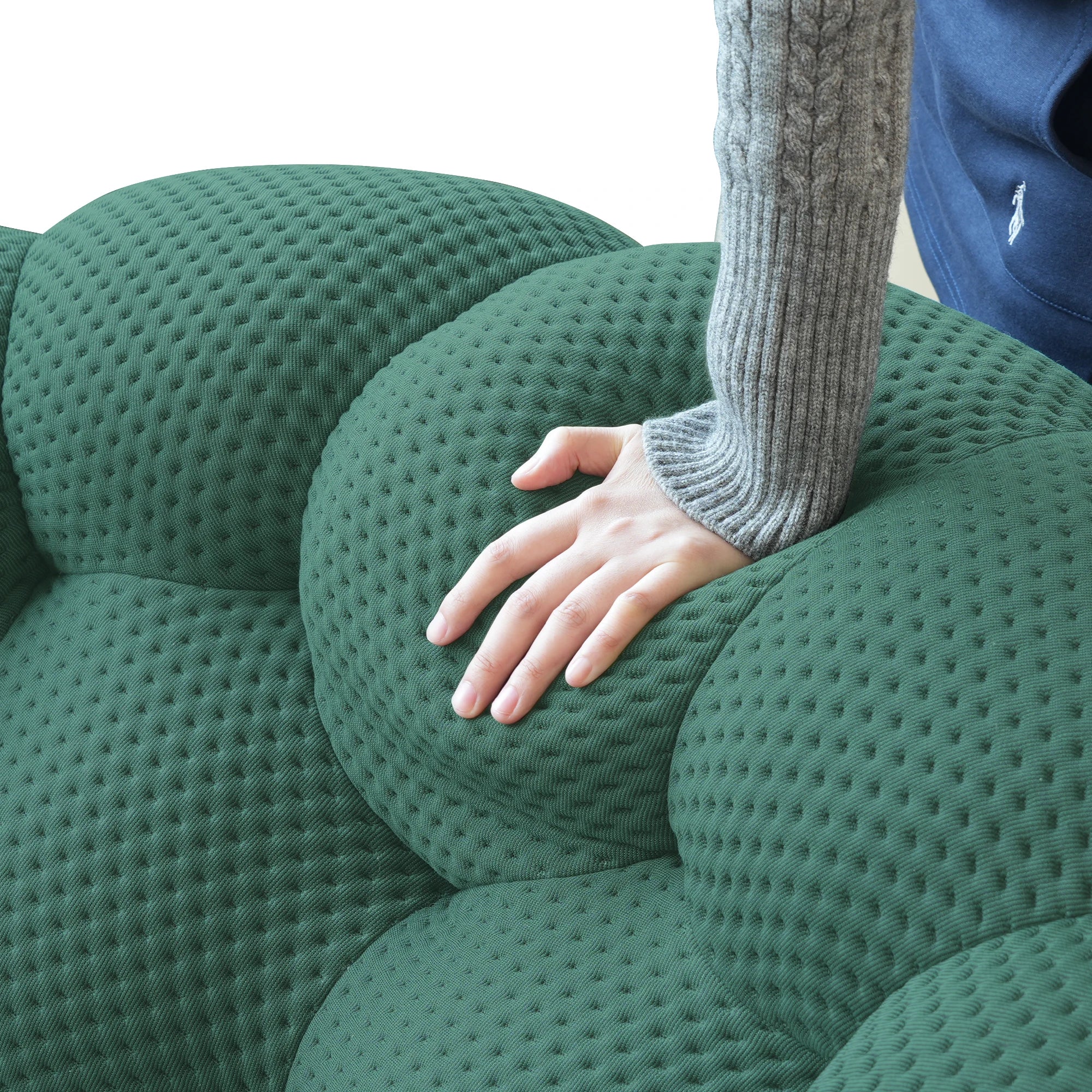 Modern Curved Boneless Sofa for Living Room