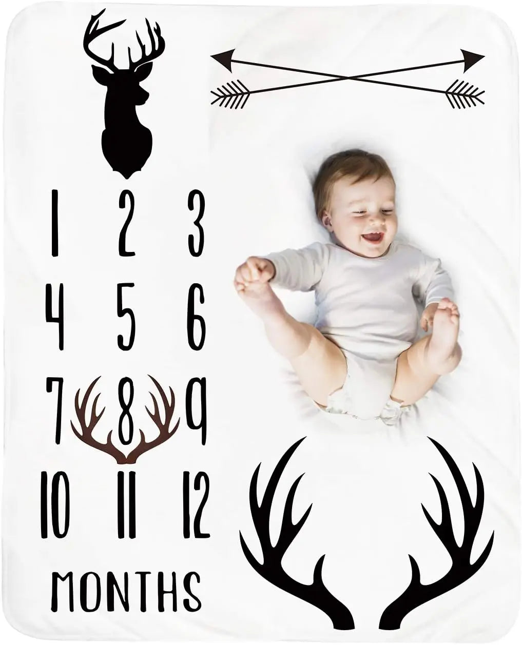 Deer Newborn Milestone Blanket