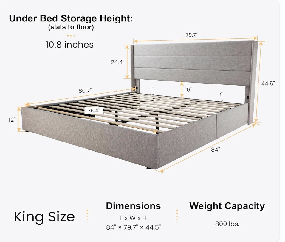 Luxury Kingsized Storage Bed with Drawers for Extra Space