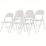 6 Pack Padded Folding Chairs Stackable