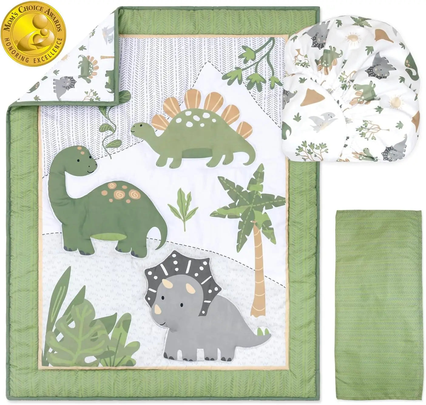 Dinosaur Nursery Bedding Set for Baby Crib and Toddler Bed