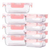 8-Piece Glass Food Containers