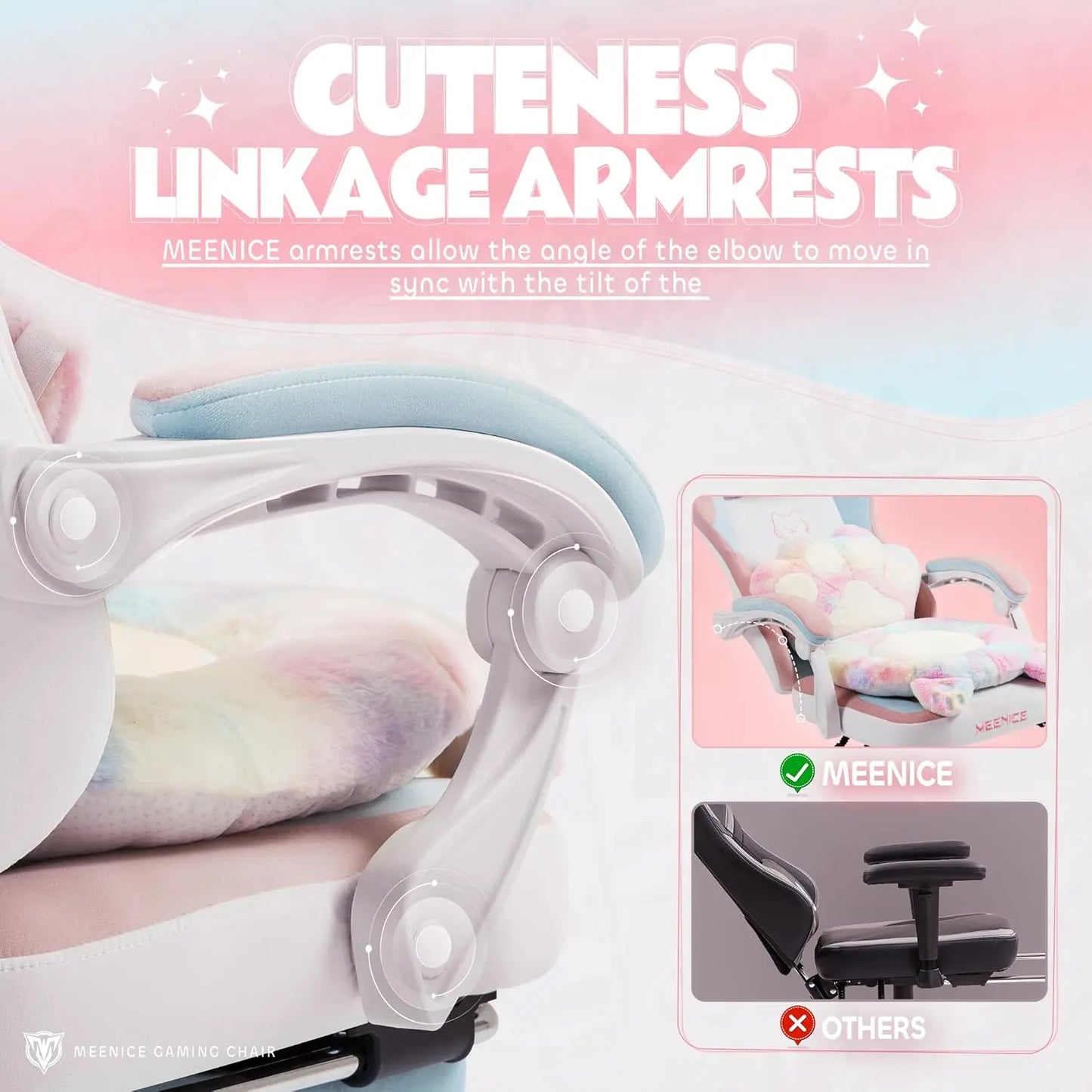 Gaming Chair with Cat Features