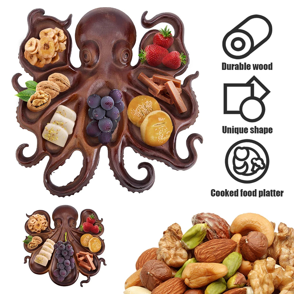 Octopus Wooden Serving Tray