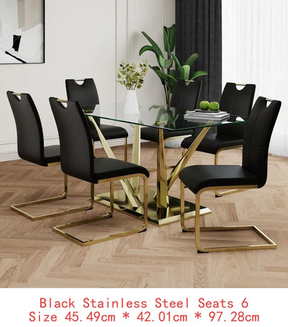 Modern Glass Dining Table Set