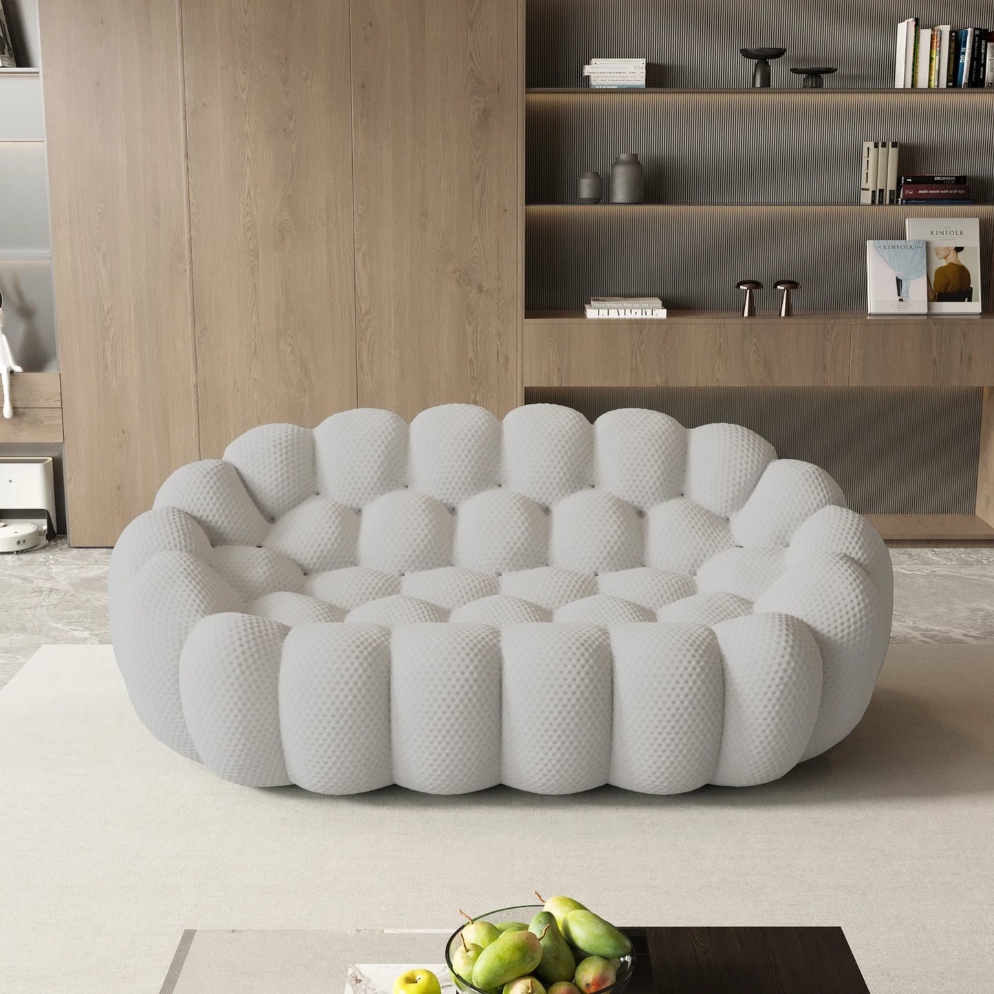 Modern Curved Boneless Sofa for Living Room