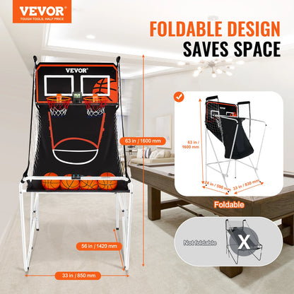 Foldable Basketball Arcade Game