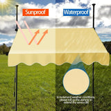 Outdoor Sunshade Canopy 78"×118"